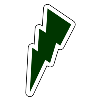 Thunder Sticker (Dark Green)